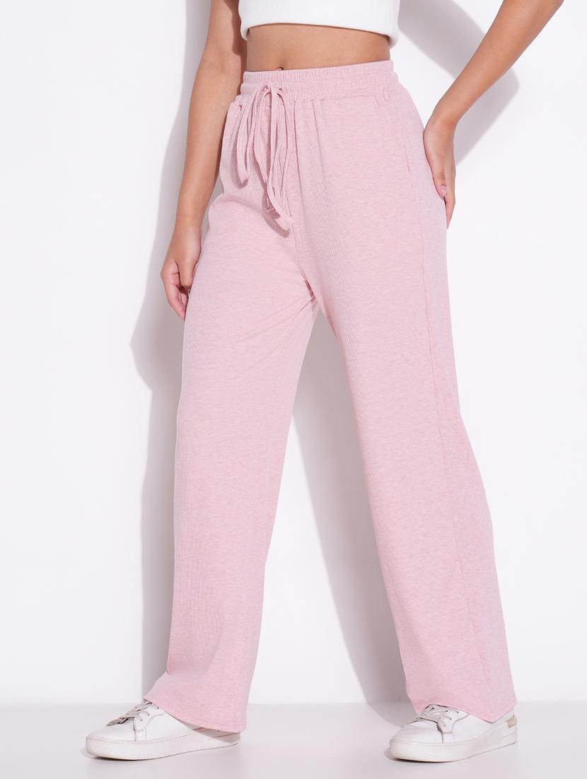 women solid high rise wide leg trouser - 21643541 - Standard Image - 2