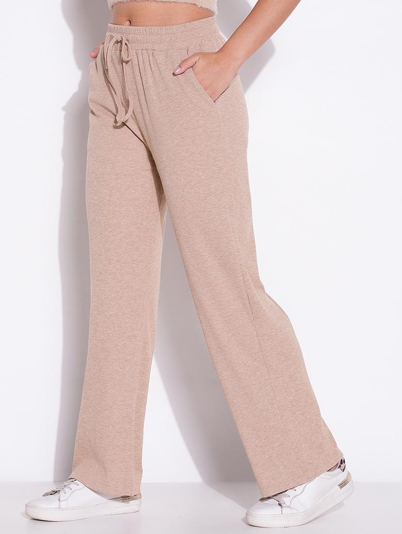 women solid high rise wide leg trouser - 21643542 -  Zoom Image - 0