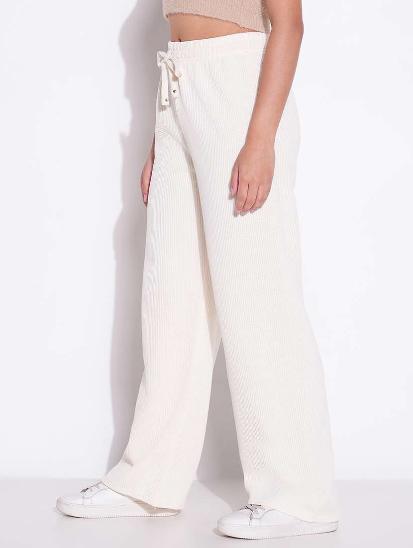 women solid high rise wide leg trouser - 21643551 -  Standard Image - 2
