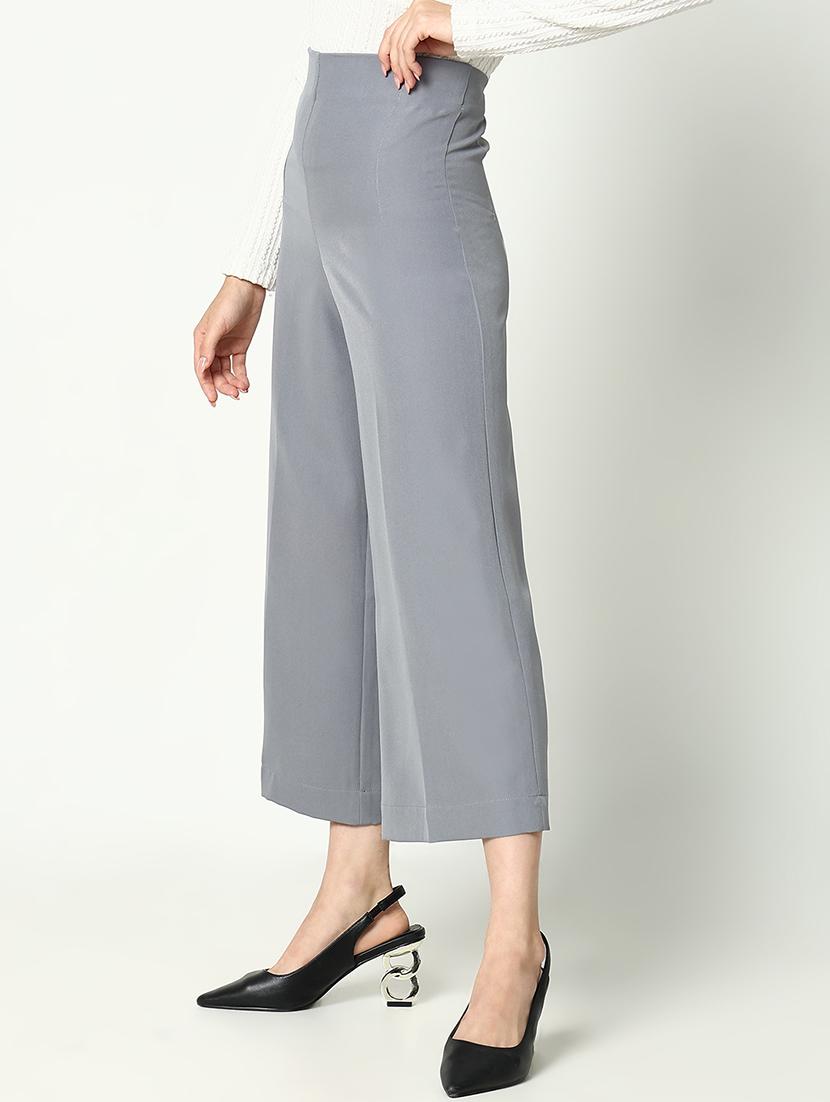 women solid high rise culottes - 21643553 - Standard Image - 2