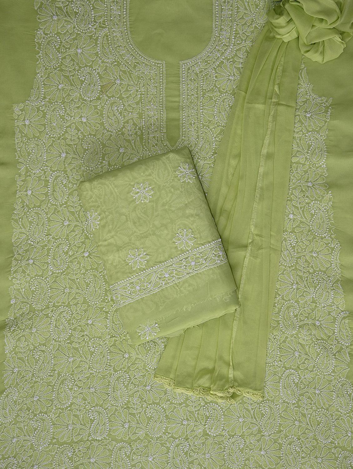 women chikankari work unstitched suit set - 21643598 - Standard Image - 2
