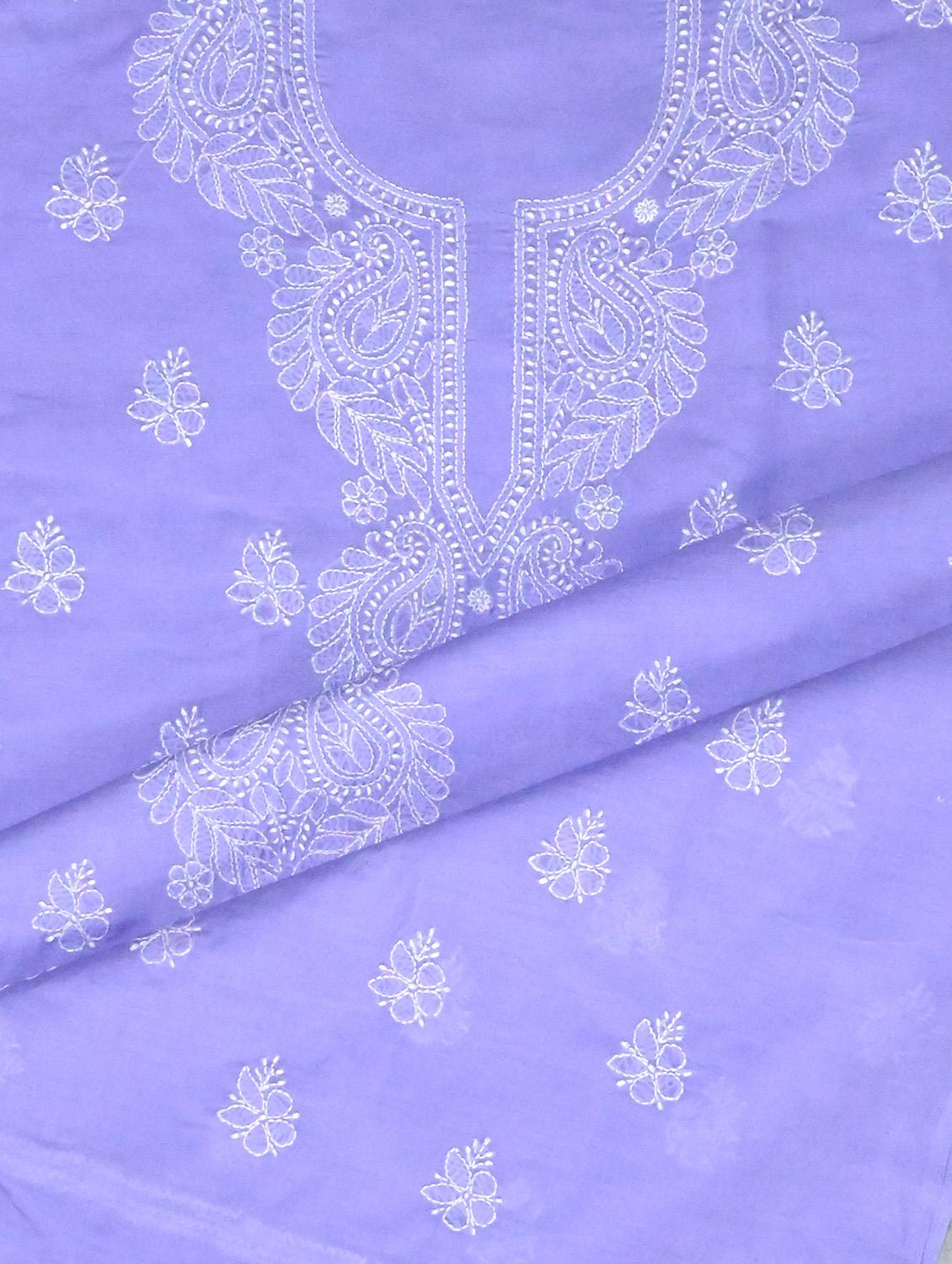 women chikankari work unstitched suit set - 21643604 - Standard Image - 2