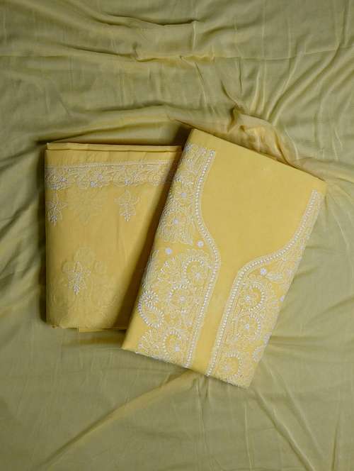 women chikankari work unstitched suit set - 21643612 - Standard Image - 0