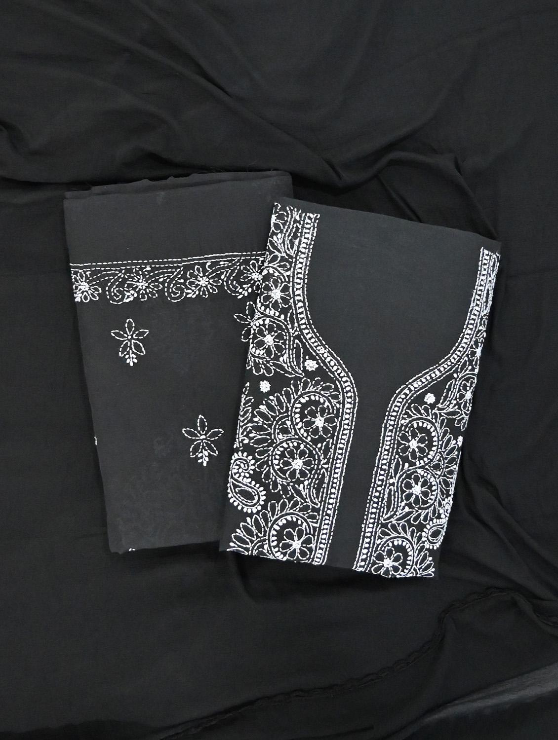 women chikankari work unstitched suit set - 21643616 -  Zoom Image - 0