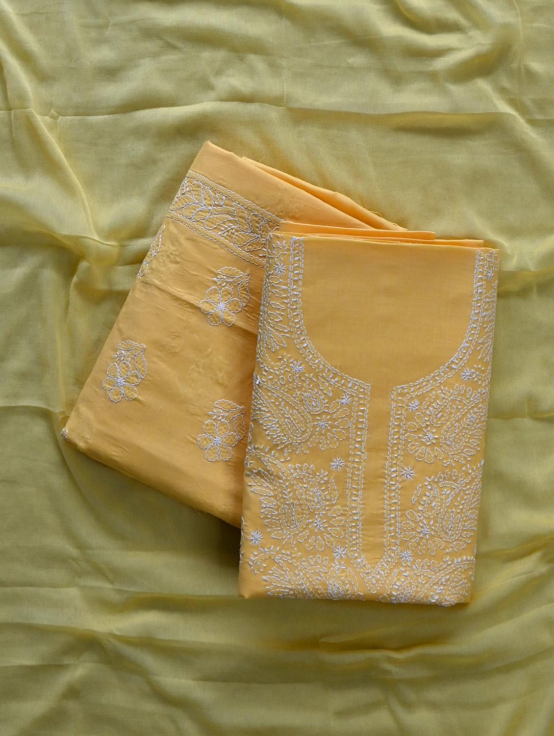 women chikankari work unstitched suit set - 21643635 - Zoom Image - 0