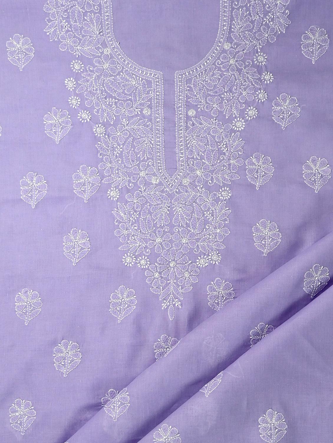 women chikankari work unstitched suit set - 21643640 - Standard Image - 2