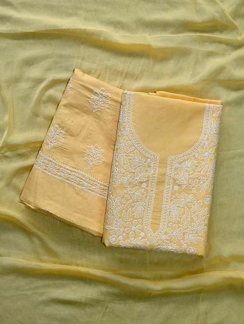 women chikankari work unstitched suit set - 21643645 - Standard Image - 0