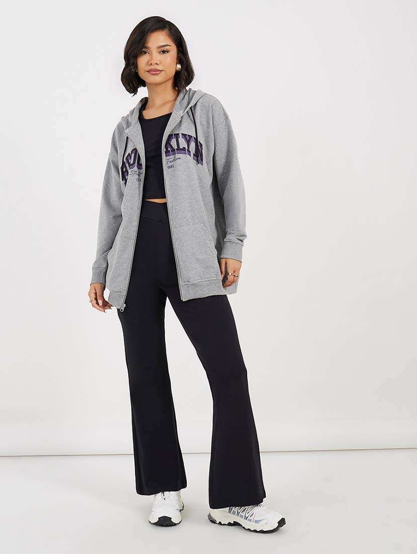 grey cotton front print sweatshirt - 21643718 -  Standard Image - 2