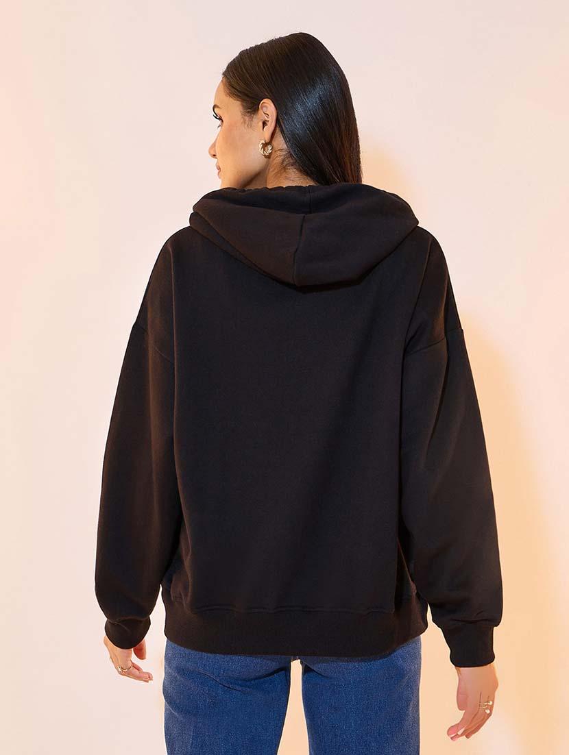 women chest print long sleeve sweatshirt - 21643736 - Standard Image - 2