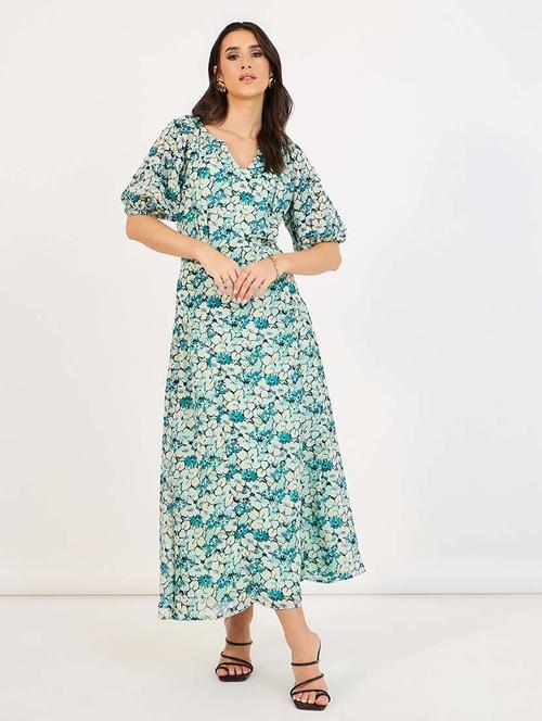 women florals notch neck a-line dress - 21643750 -  Standard Image - 0