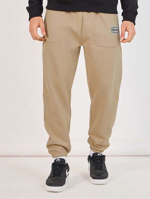 men mid rise solid joggers