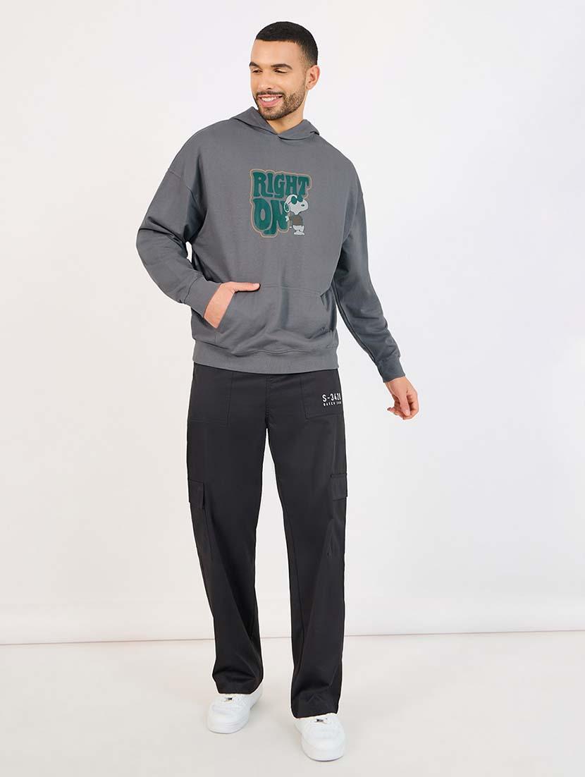 men long sleeves front print sweatshirt - 21643927 - Standard Image - 2