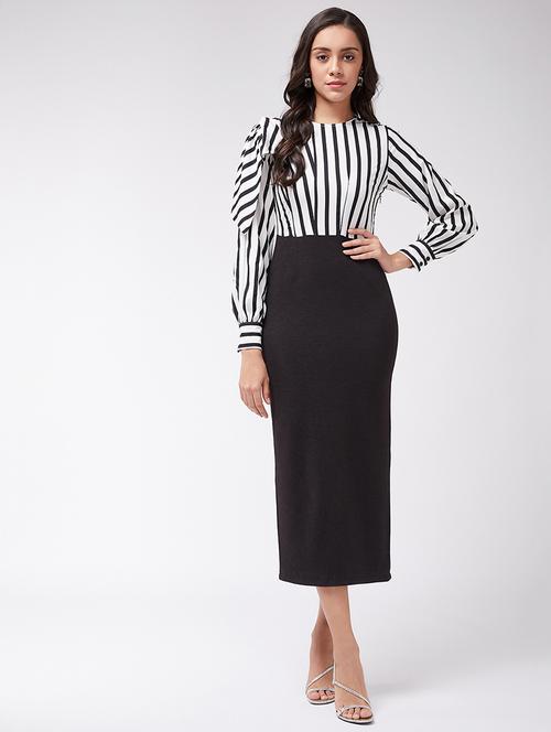women striped bodycon dress - 21644016 - Standard Image - 0
