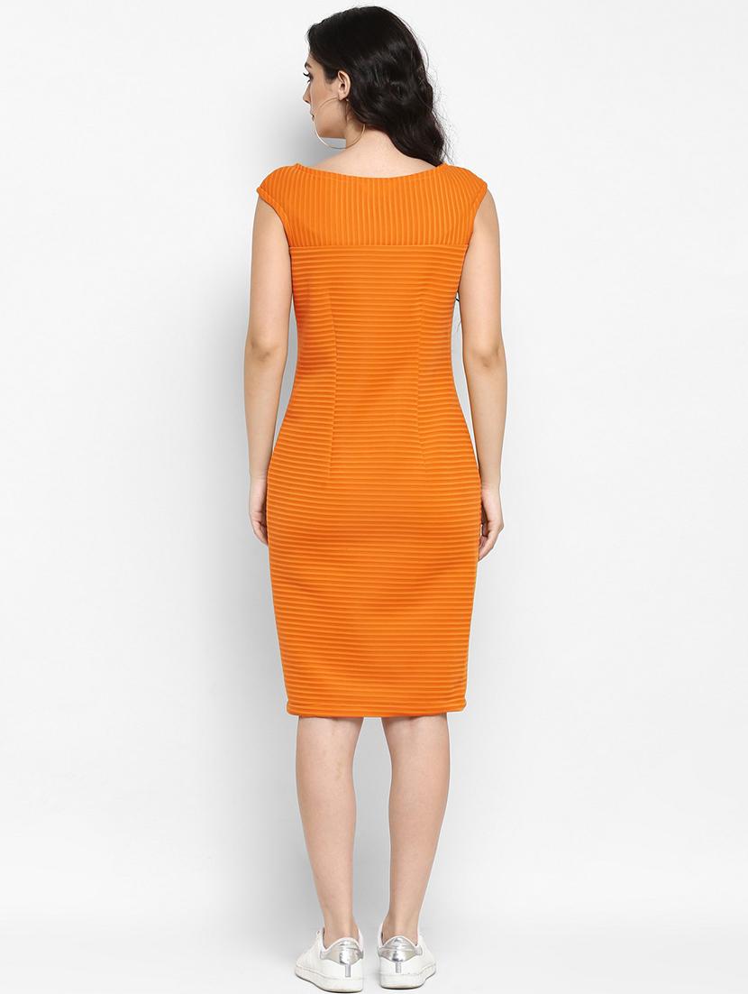 women solid cap sleeves bodycon dress - 21644022 - Standard Image - 2