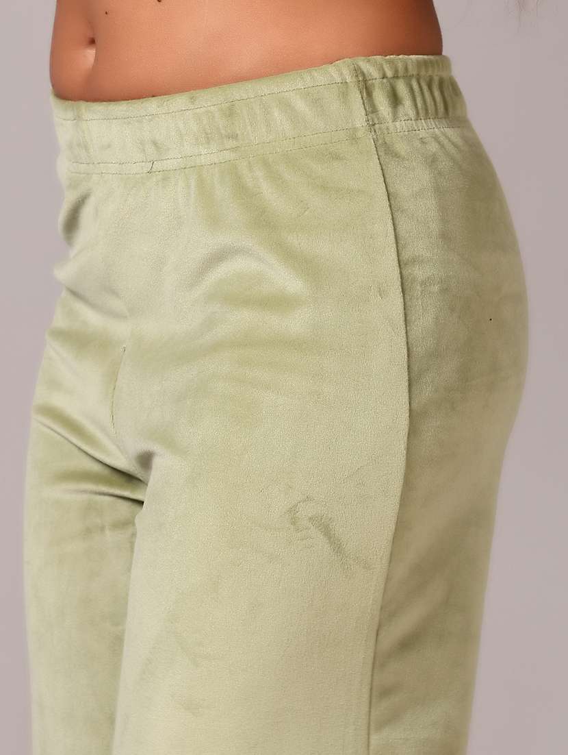 women solid mid rise straight trouser - 21644104 - Standard Image - 2