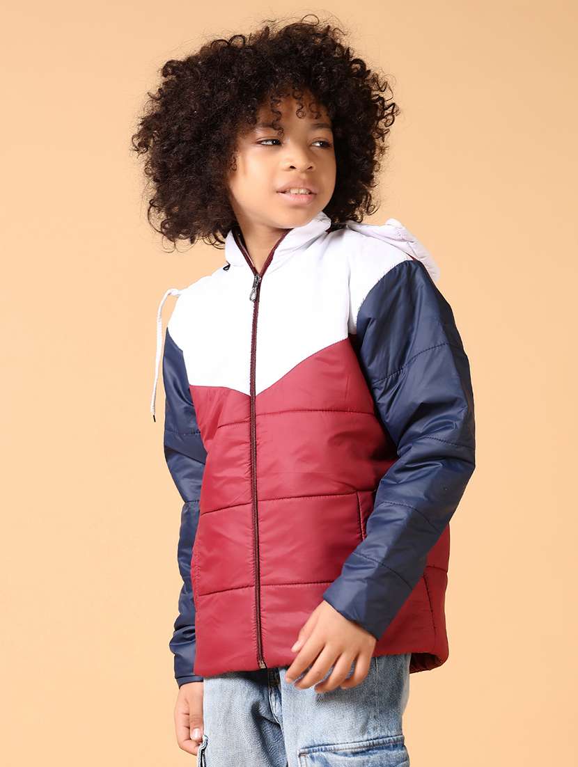 boys color block long sleeve quilted jackets - 21644122 -  Standard Image - 2