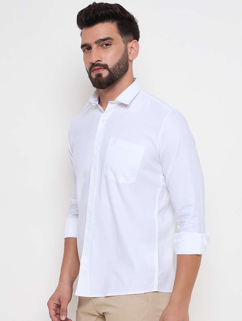 men slim fit solid long sleeve casual shirt - 21644315 -  Standard Image - 2