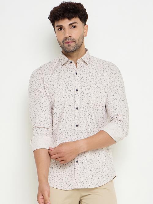 men slim fit printed long sleeve casual shirt - 21644366 -  Standard Image - 0