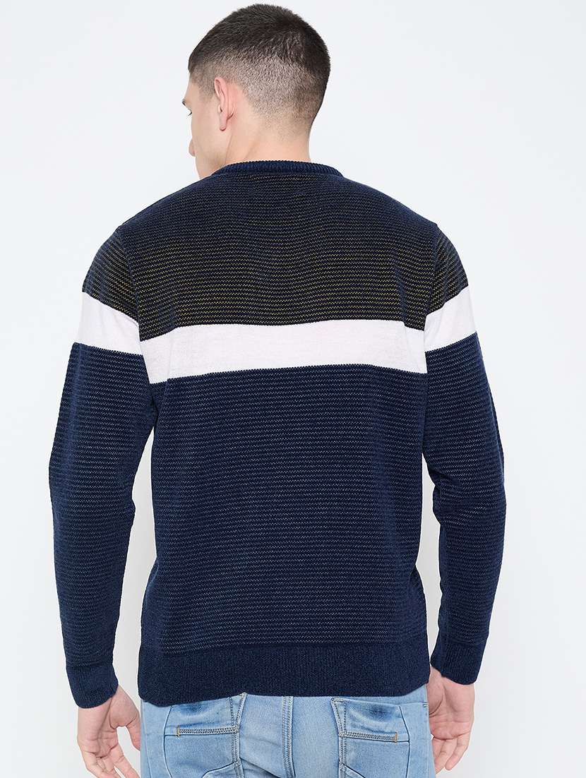 men color block long sleeves pullover - 21644370 -  Standard Image - 2