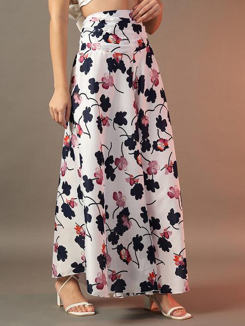 women white floral printed  flared palazzo - 21644392 -  Standard Image - 0