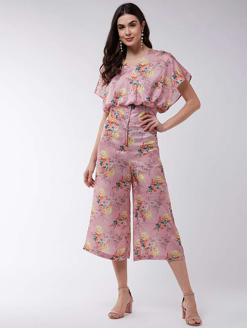 women floral printed top and trouser co-ord set - 21644500 - Standard Image - 2