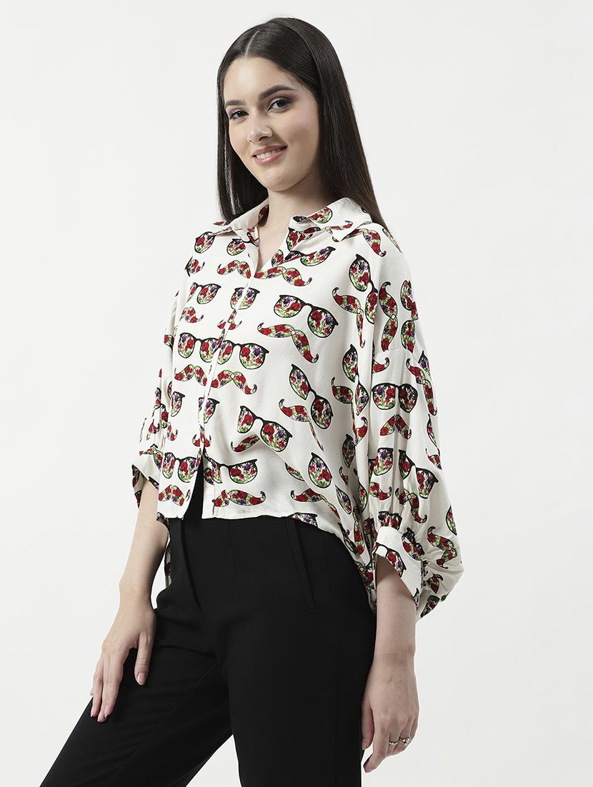 women printed high low top - 21644597 - Standard Image - 2