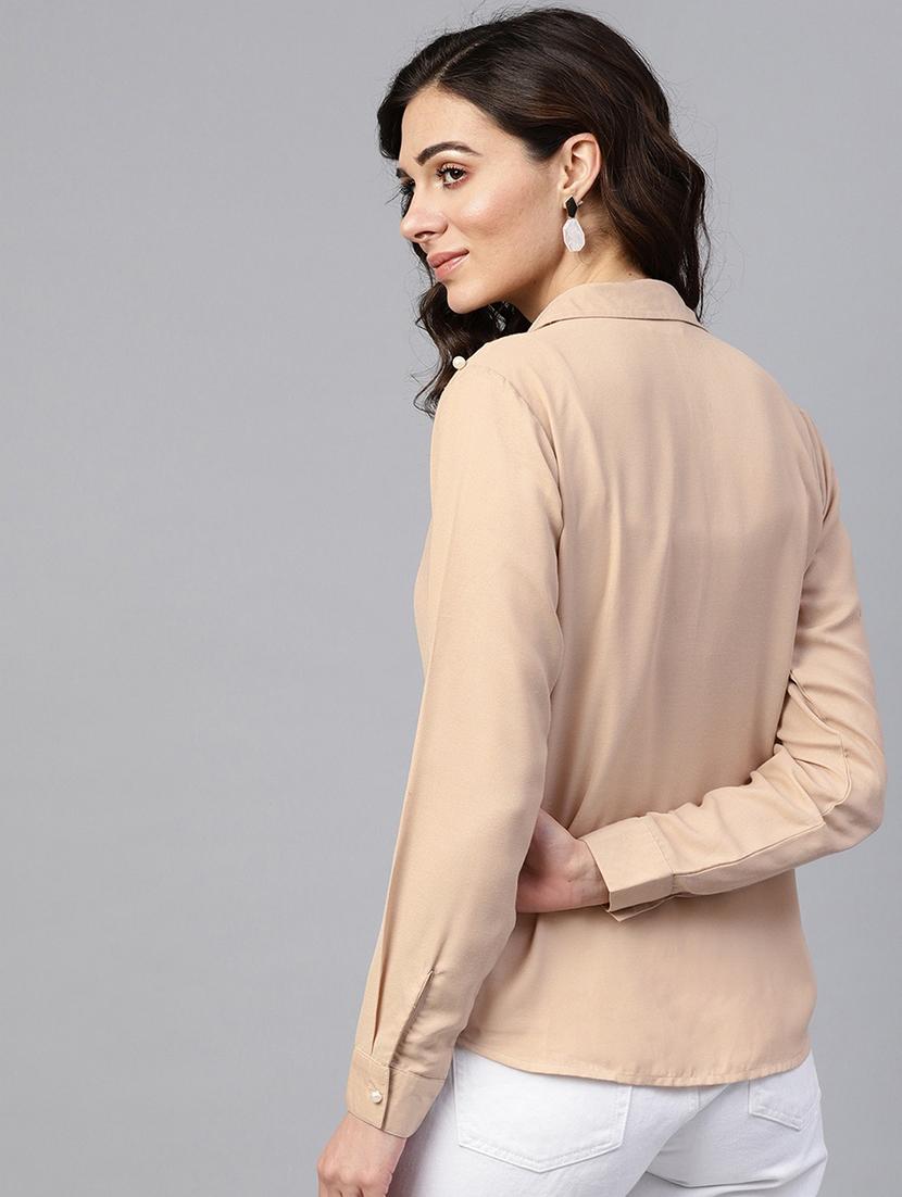 women embellished collared shirt style top - 21644599 - Standard Image - 2