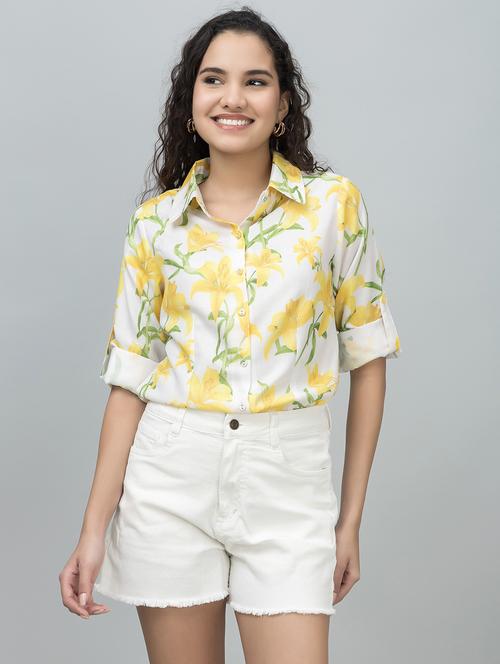 women floral printed long sleeve shirt - 21644619 -  Standard Image - 0