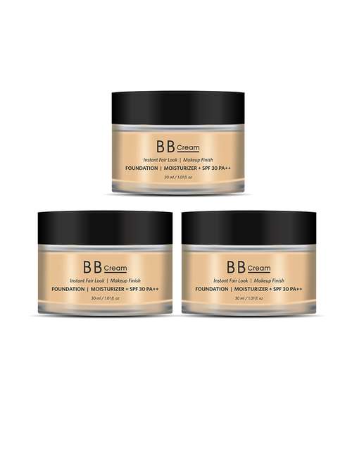 l'avenour bb cream with spf 30 pa++ for instant fair look & makeup finish - 30ml (pack of 3)