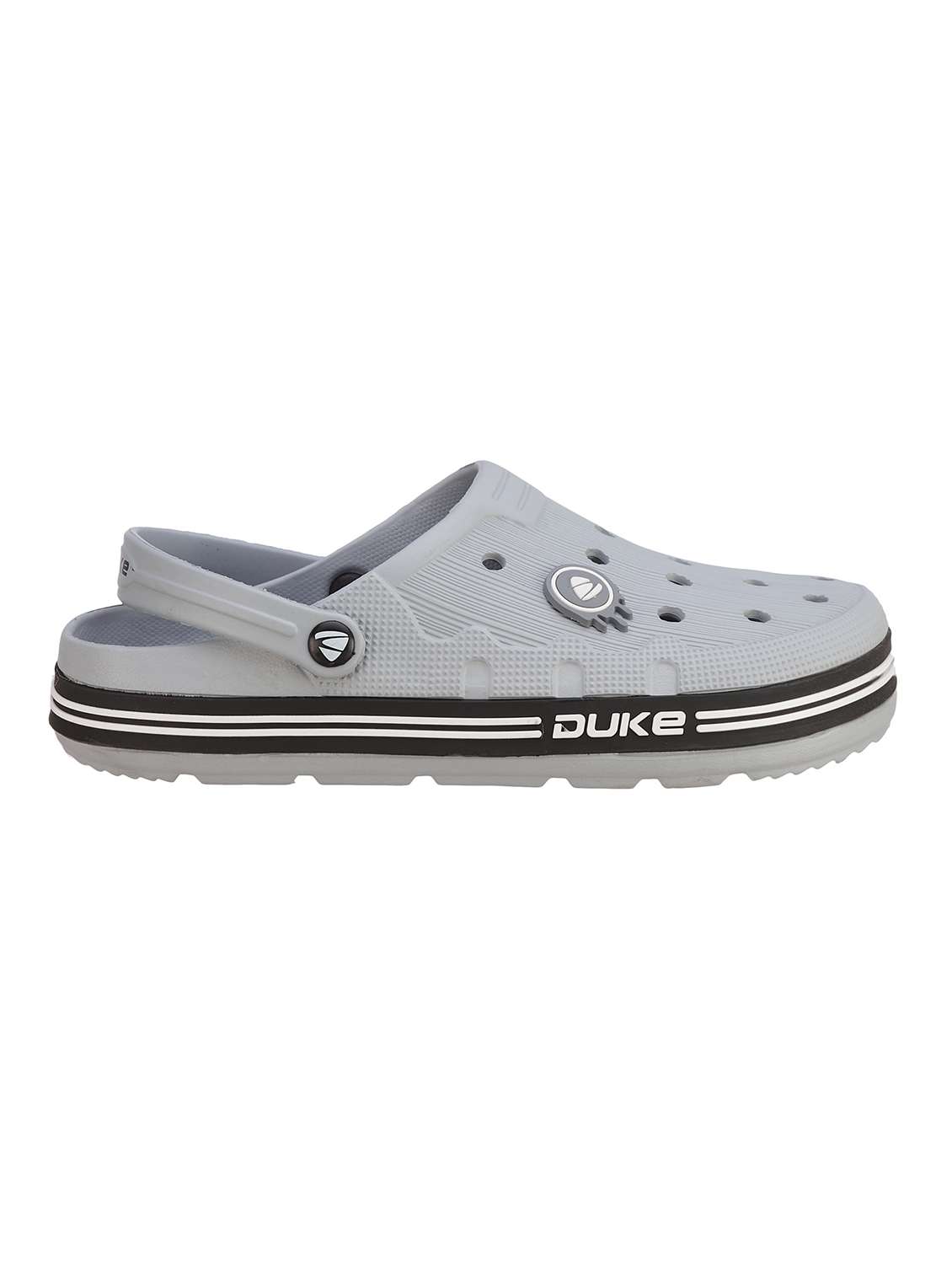 men grey solid clogs - 21645056 - Standard Image - 2