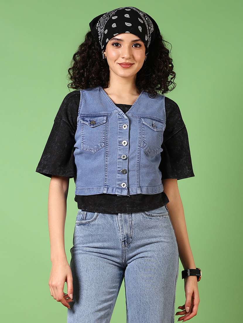 women solid sleeveless crop vest top