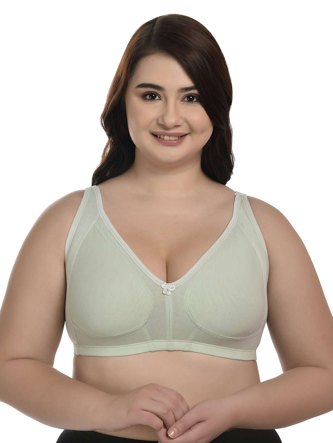 women solid plus size bra