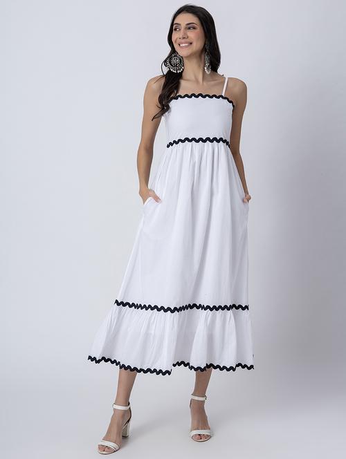 women sqaue neck solid tiered dress - 21645468 - Standard Image - 0