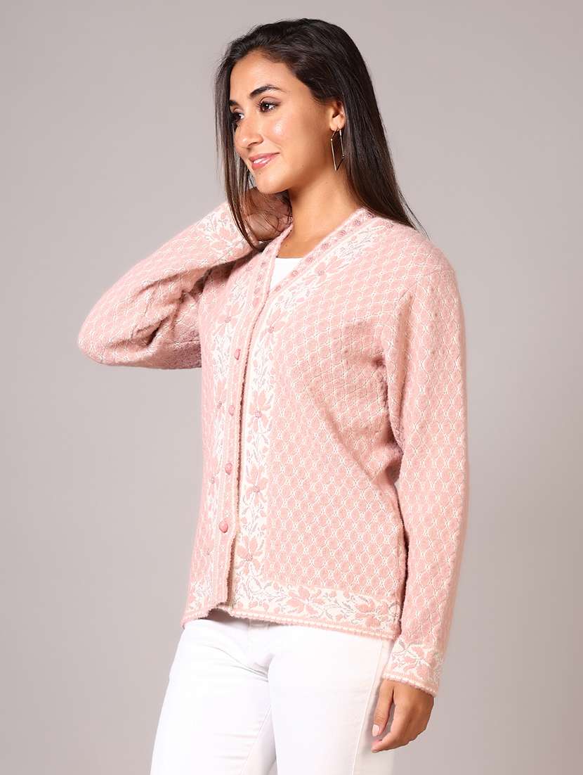 women self designed long sleeves cardigan - 21645594 -  Standard Image - 2