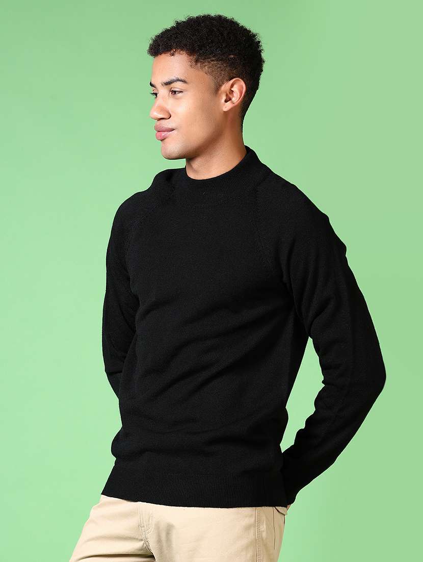 men solid long sleeve pullover - 21645600 -  Standard Image - 2