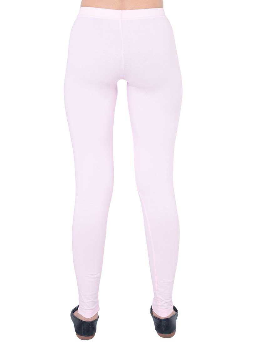 women plain ankle length mid rise leggings - 21645740 -  Standard Image - 2