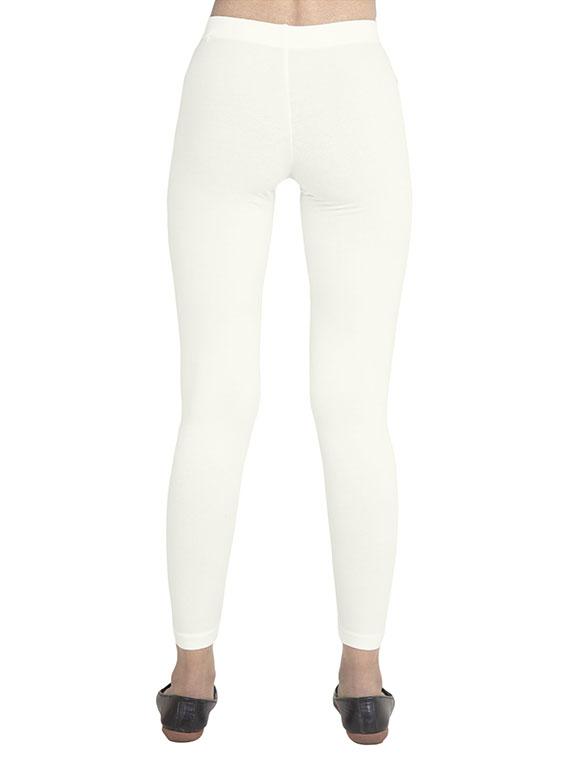 women plain ankle length mid rise leggings - 21645761 - Standard Image - 2