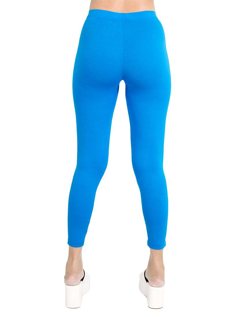 women plain ankle length mid rise leggings - 21645764 -  Standard Image - 2