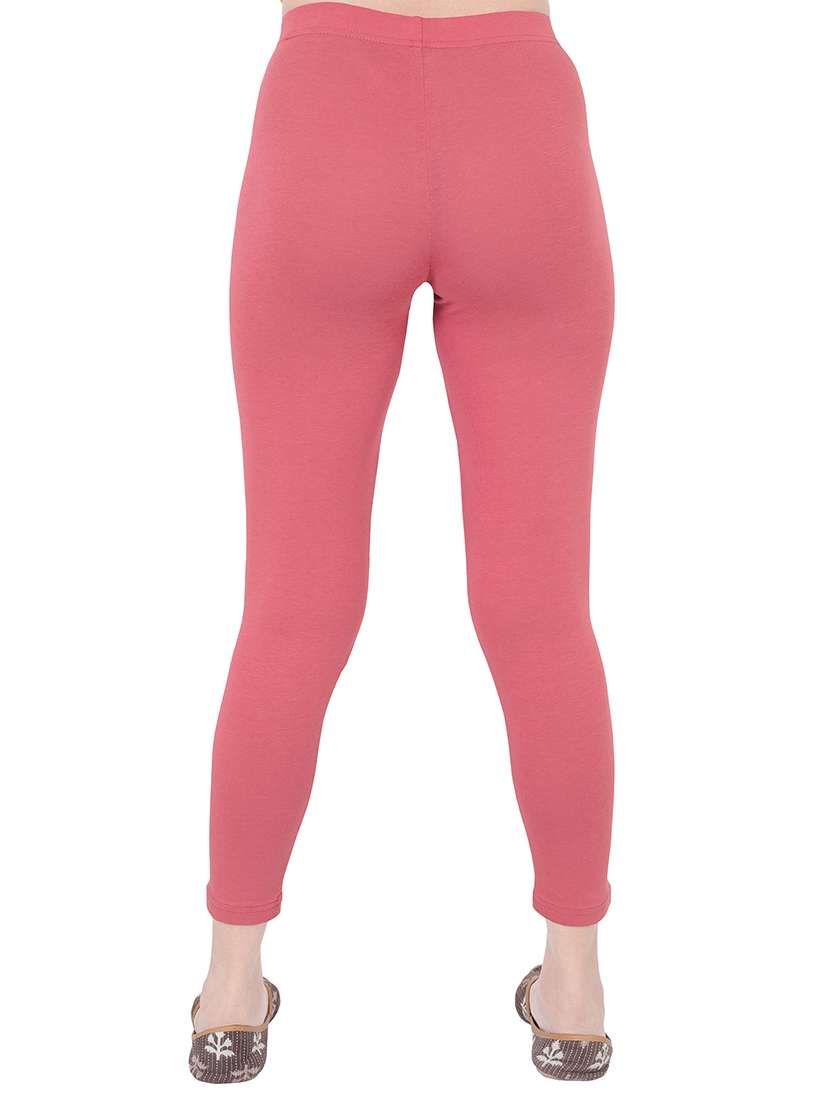 women plain ankle length mid rise leggings - 21645773 -  Standard Image - 2