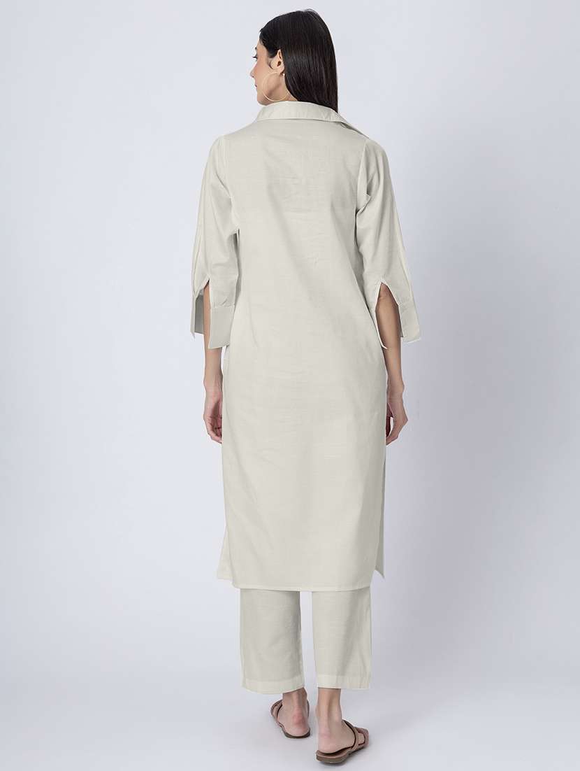 women solid kurta pant set with tube top - 21645790 -  Standard Image - 2