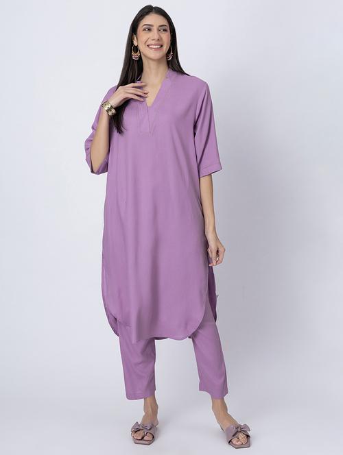 women solid mandarin neck straight kurta - 21645808 -  Standard Image - 0