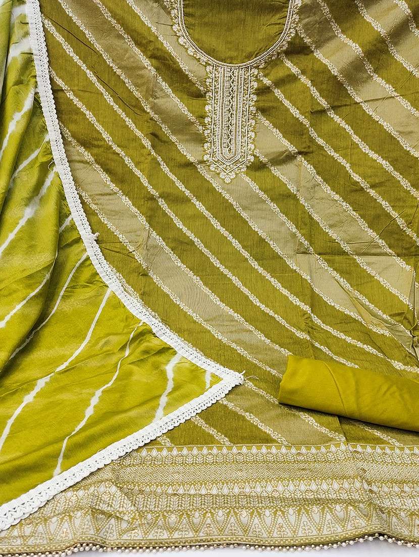 women self design zari work 3-piece unstitched dress material  - 21645867 -  Standard Image - 2