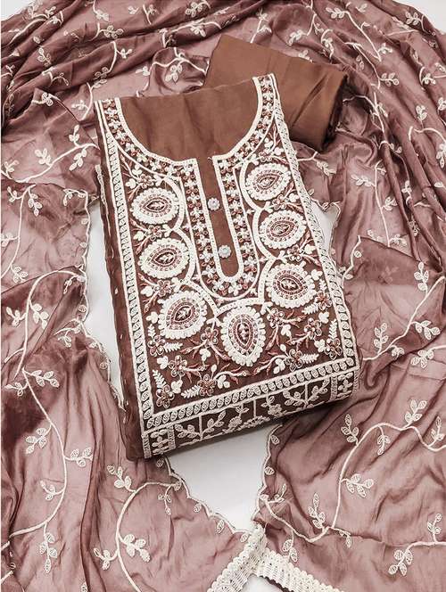 women embroidered 3-piece unstitched dress material - 21645876 - Standard Image - 0