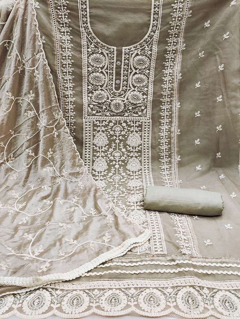 women embroidered 3-piece unstitched dress material - 21645877 - Standard Image - 2