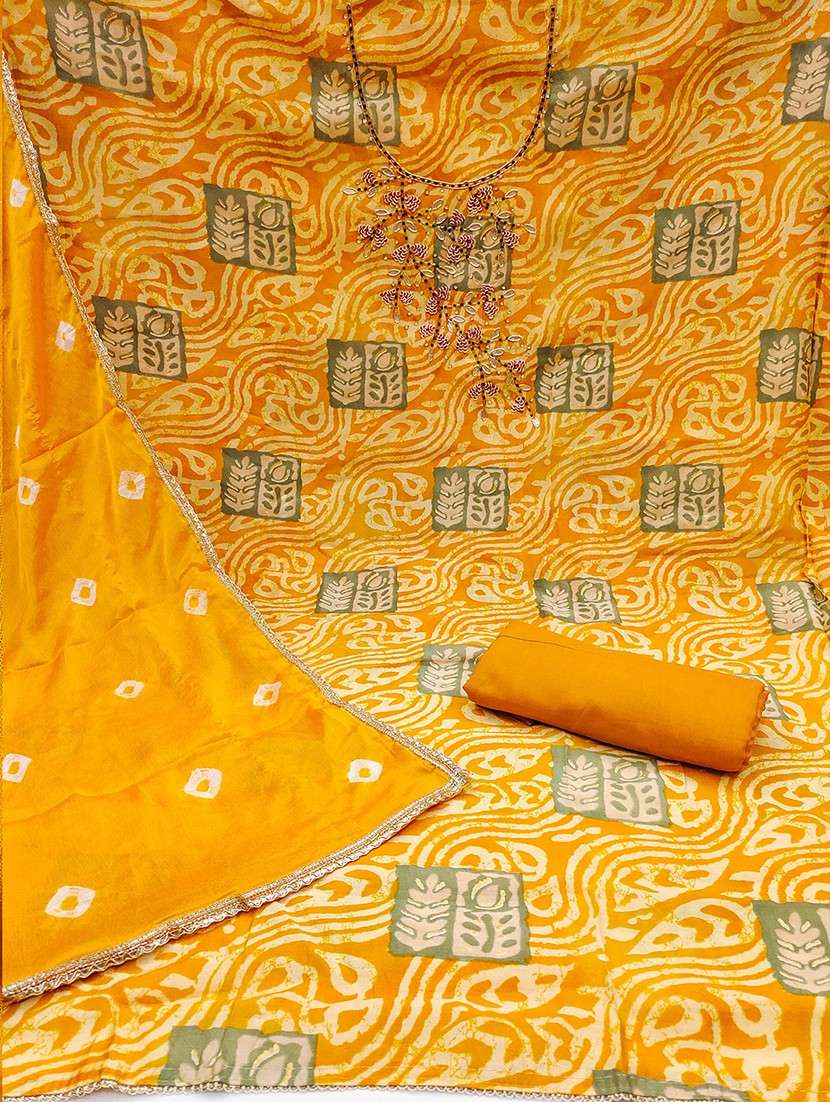 women embroidered 3-piece printed unstitched dress material  - 21645880 -  Standard Image - 2