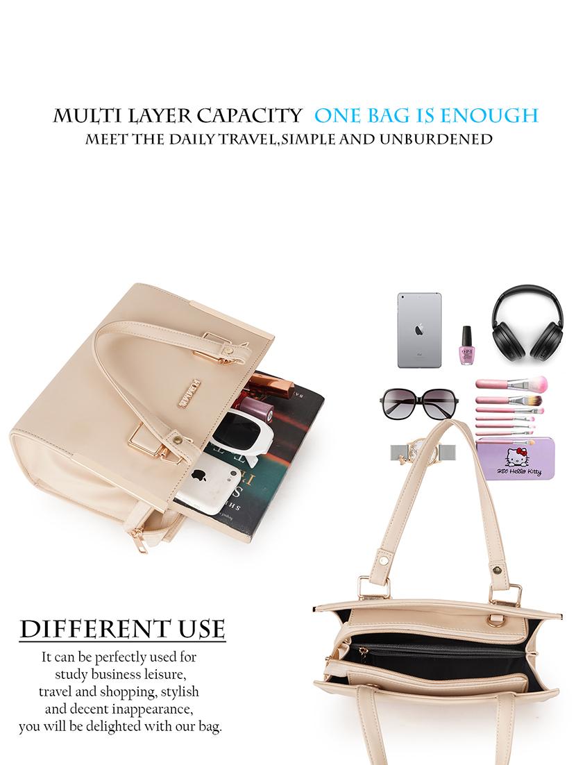 cream leatherette (pu) handbag - 21645994 - Standard Image - 2