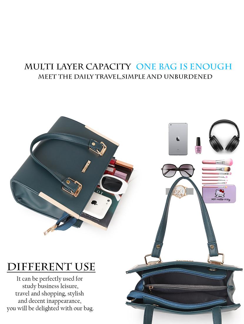 green leatherette (pu) handbag - 21645995 - Standard Image - 2