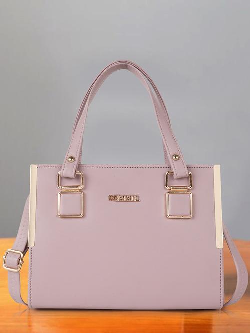 mauve leatherette (pu) handbag - 21645997 -  Standard Image - 0