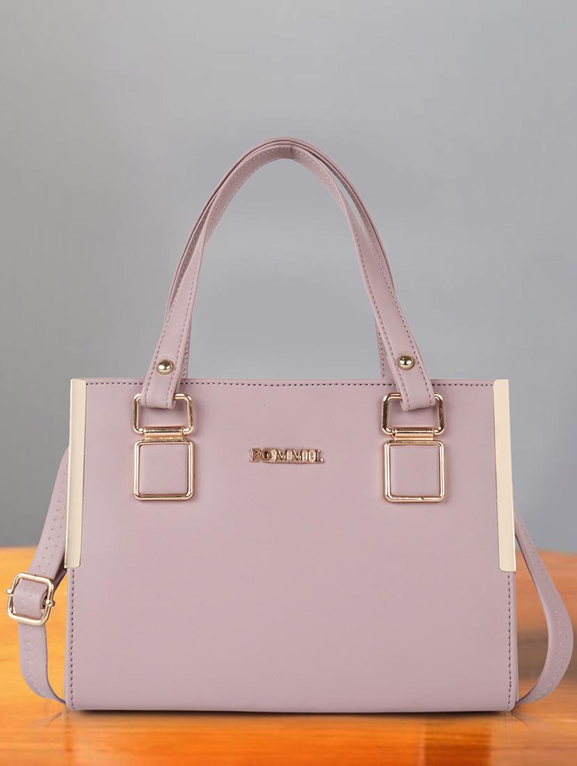 mauve leatherette (pu) handbag - 21645997 -  Zoom Image - 0