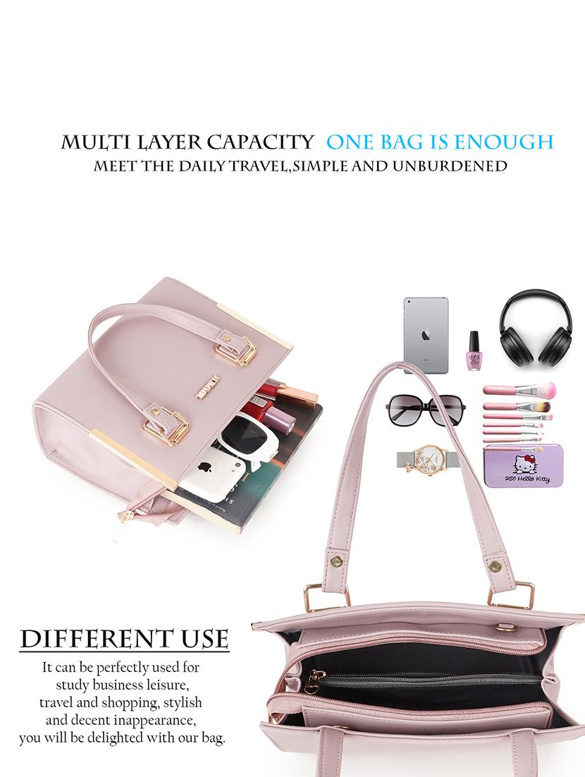 mauve leatherette (pu) handbag - 21645997 - Standard Image - 2